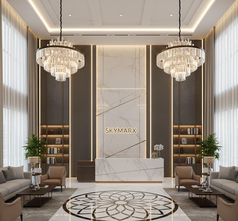 Skymarx Premium Lobby Clubhouse Entrance
